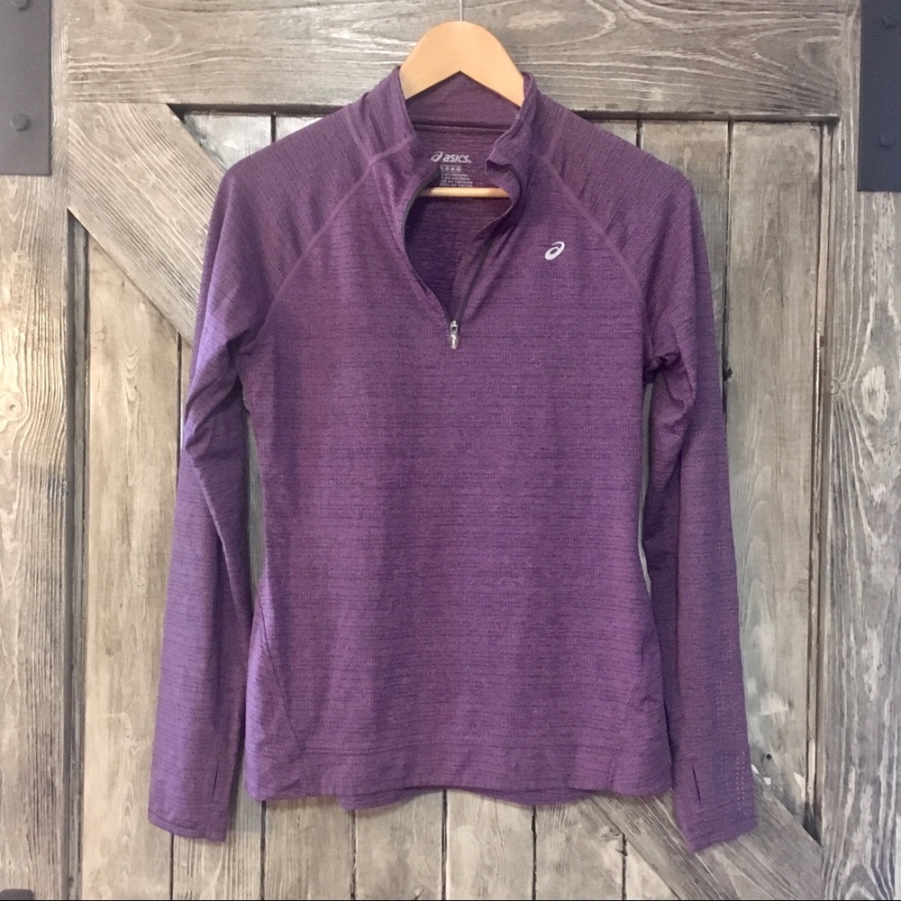 ASICS light purple 1/4 zip pullover, medium